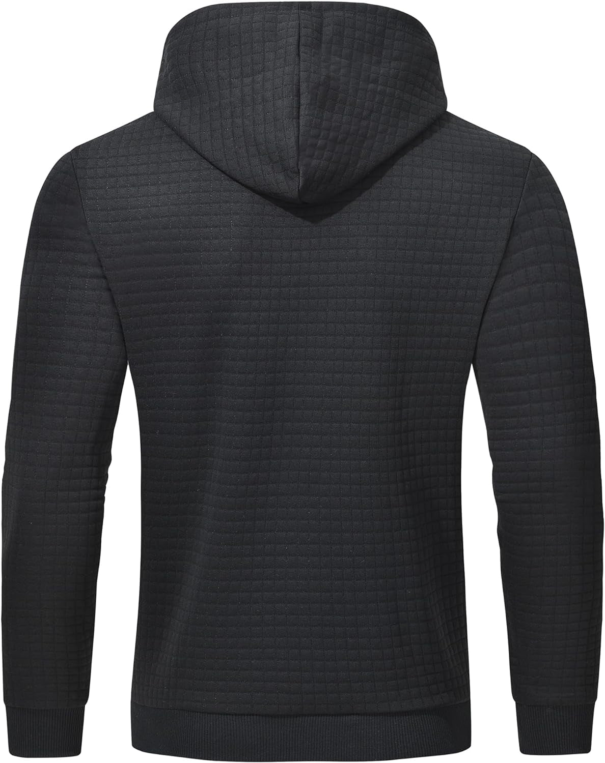 Mens Pullover Hoodie Long Sleeve Hooded Sweatshirt Casual Hoodies Square Pattern
